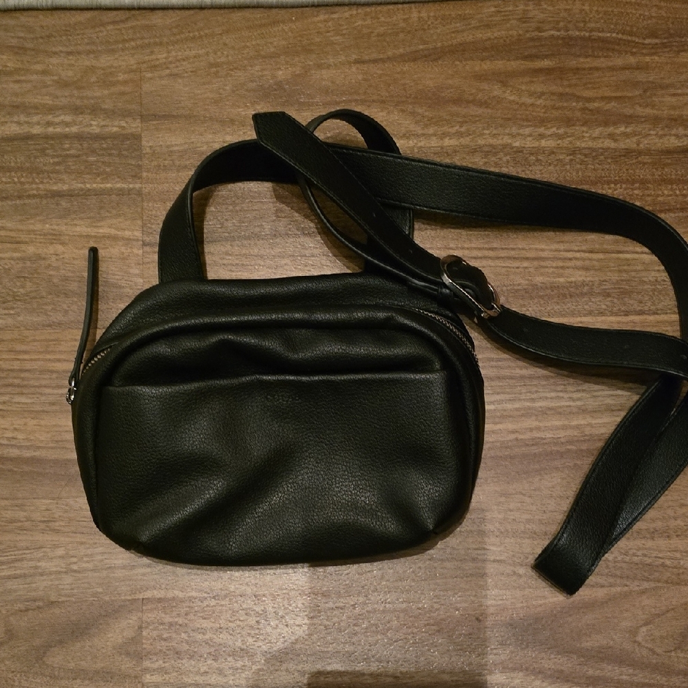 Black Leather Crossbody Bag